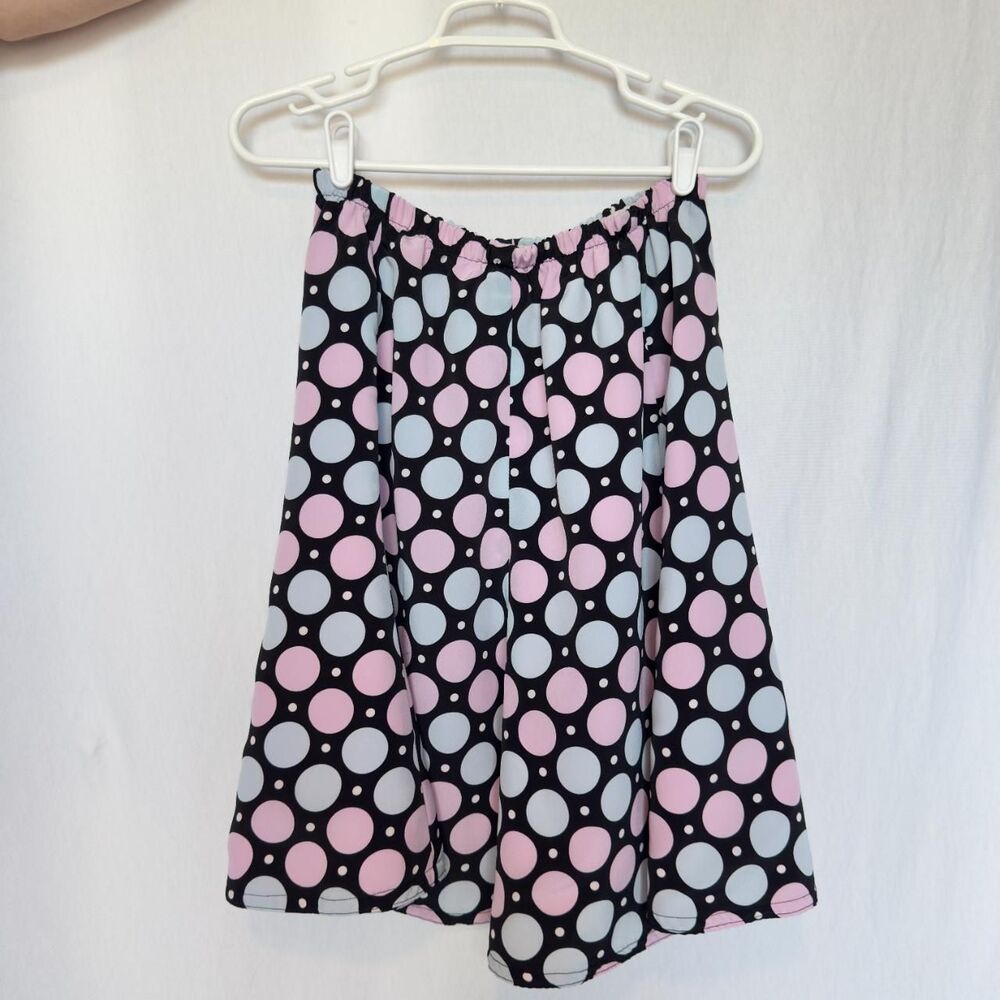 Vintage Midi Skirt \ 80s Retro Polka Dot Midi Skirt \ Hairspray Skirt